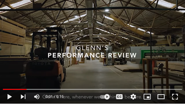 Glenn's performance review video. Click here to play the video on youtube.
