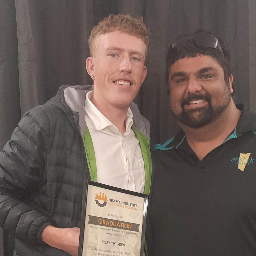 Riley is on the way to achieving his dream job with the support of atWork Australia