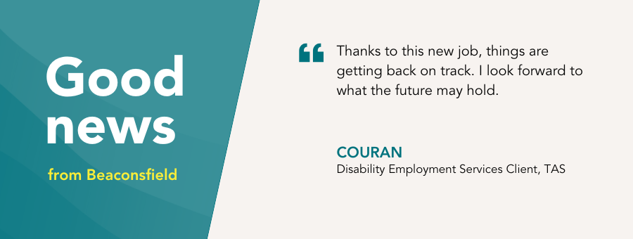 A gentle push in the right direction, helps Couran find the routine he was craving