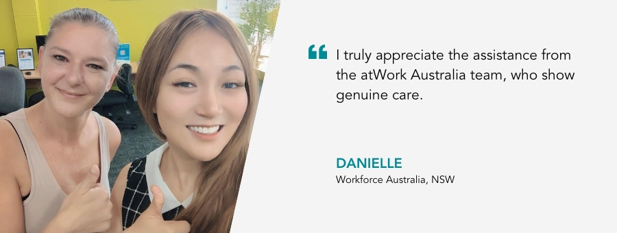 Employment helps Danielle rebuild herself after experiencing domestic violence