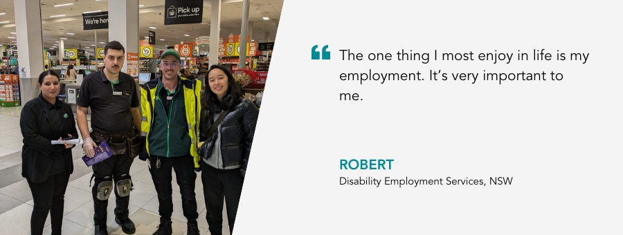 Teamwork makes Robert’s employment dreams come true