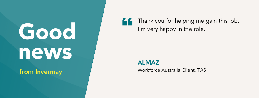 atWork Australia’s local knowledge and connections, supports Almaz to gain the hours she was looking for