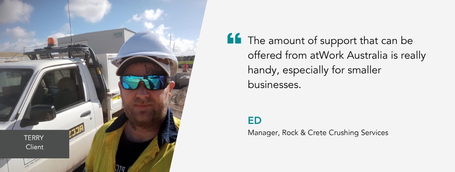 Rock & Crete Crushing Services now encourages all small businesses to give employment services a go