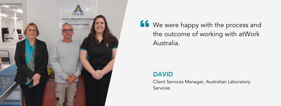 Australian Laboratory Services find a reliable and positive team member