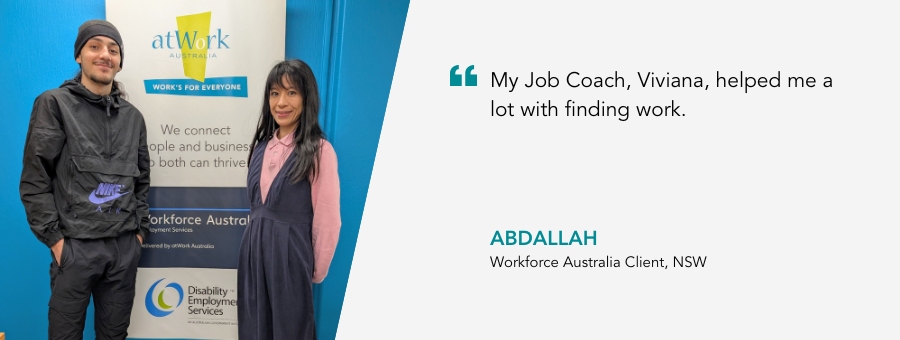 Abdallah takes another step towards realising his big employment dreams