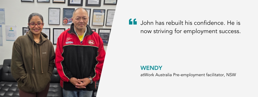 John now believes he has a future in employment