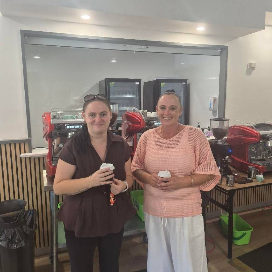 Jodie returns to work with a little support