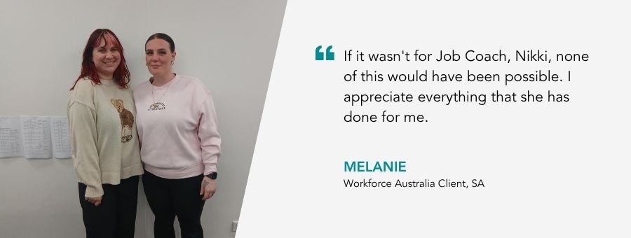 Achieving a small goal helped Melanie go from self-doubt to success